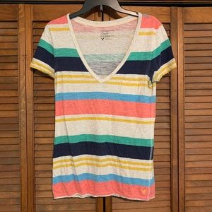 American Eagle Striped Tee